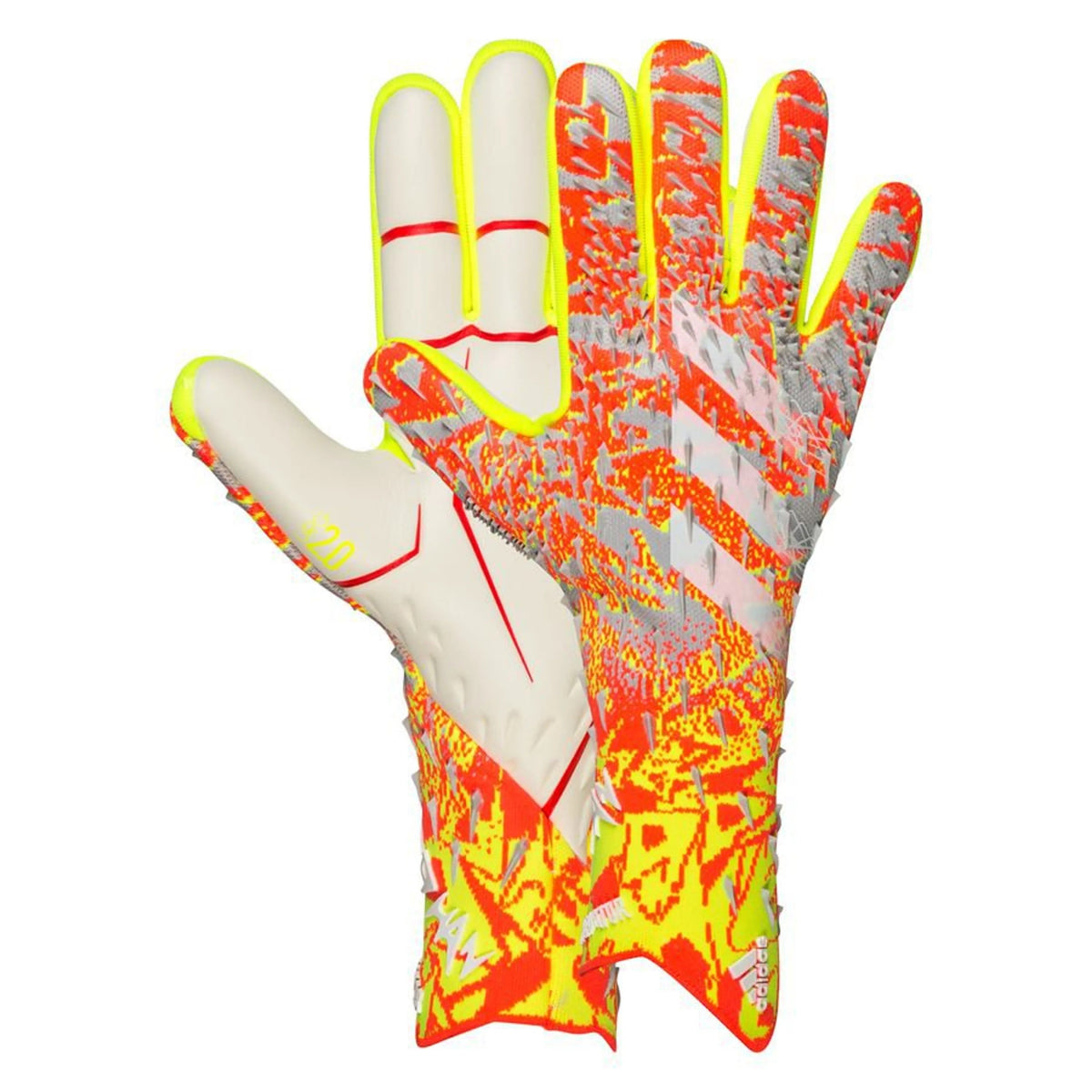 Goalkeeper Gloves Predator Pro - Orange/Yellow/Grey